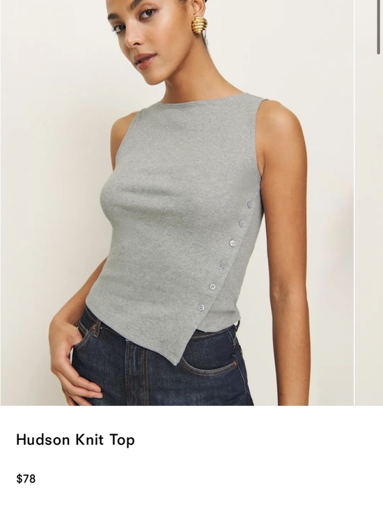Reformation Tops - Reformation Hudson Knit Top - Gray